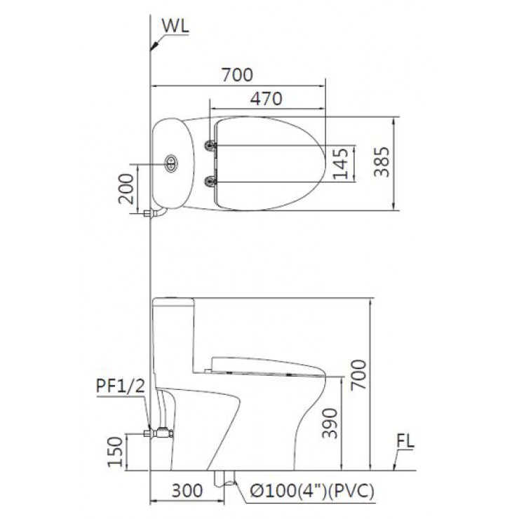 Bồn cầu Caesar CD1394 C1394 CD 1394 CD1394#PW