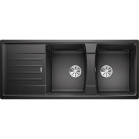 Chậu Bếp Đá Blanco Lexa 8S Anthracite Hai Hộc Màu Đen