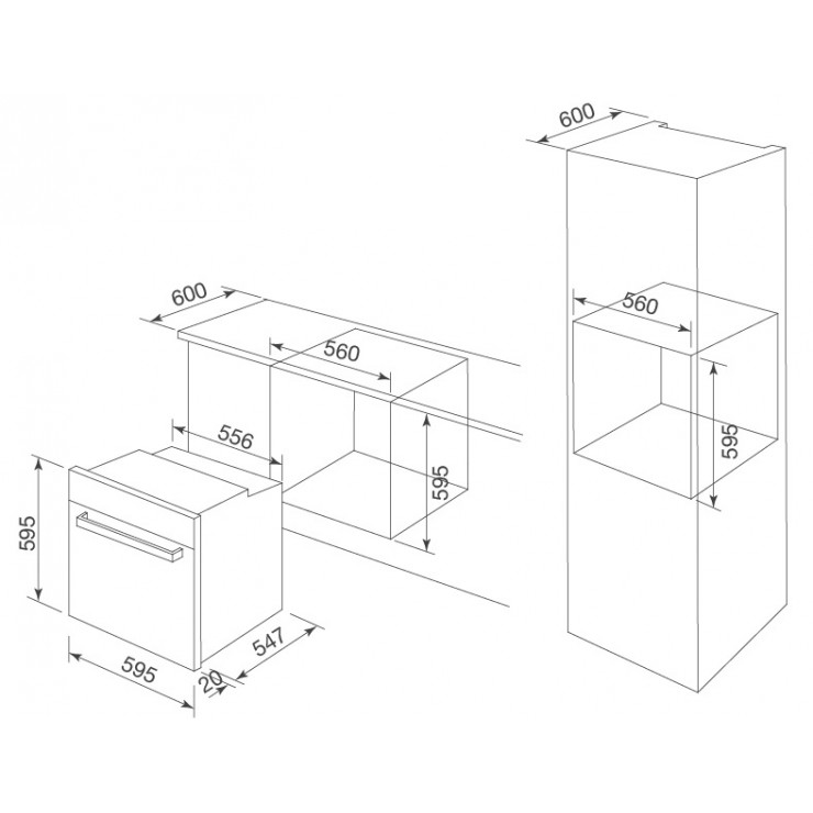 Lò Hấp Malloca MOV-726 MC Âm Tủ 66L