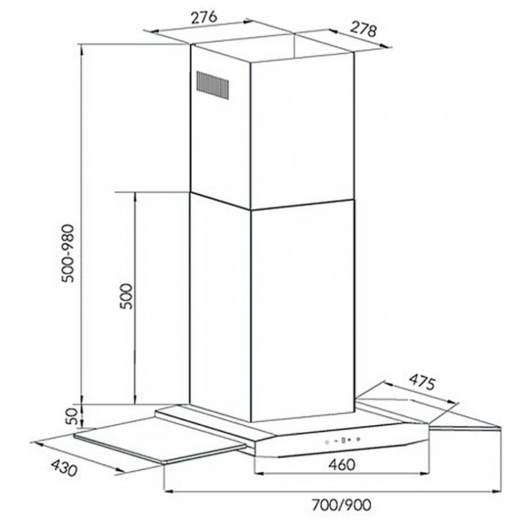 Máy Hút Khói Khử Mùi Eurosun EH-70AF82 Gắn Tường
