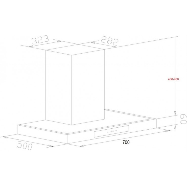 Máy Hút Khói Khử Mùi Chefs EH-R107E7G Gắn Tường