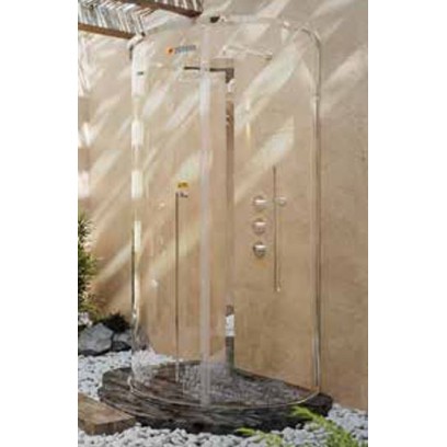 Phòng Tắm Kính Fendi FCM-1X3 màu Mirror Silver Tròn