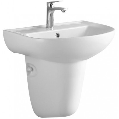 Chậu rửa mặt lavabo Jomoo 12808-1/11P-I011 treo tường chân ngắn