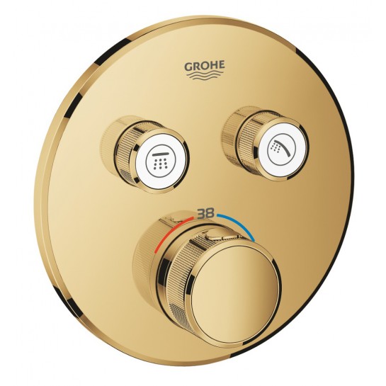 Mặt Bộ Trộn Âm Ổn Nhiệt Grohe SmartControl 29119GL0 Gắn Tường Màu Vàng