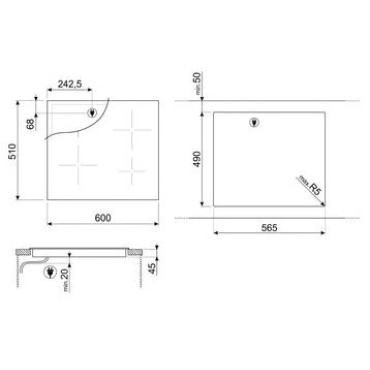 Bếp Hồng Ngoại Hafele SE363ETB 536.64.101 3 Vùng Nấu