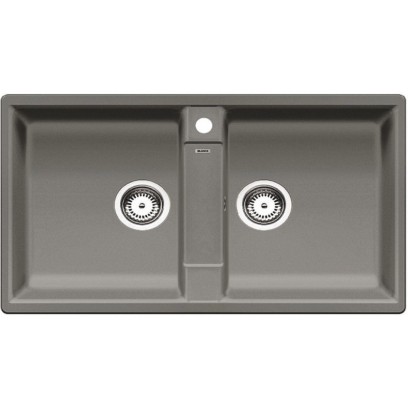 Chậu Rửa Chén Hafele Alu Metallic 567.68.940 Hai Hộc Đá Silgranit 860x500 mm
