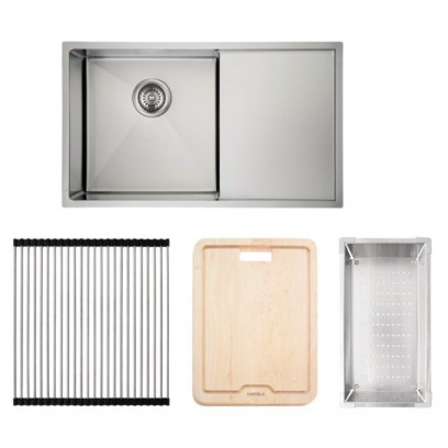 Chậu Bếp Hafele HS21-SSD1S60 567.94.019 Một Hộc Inox 304 Và Phụ Kiện 750x440 mm