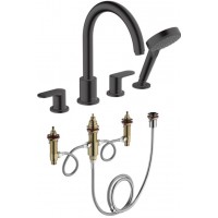 Vòi Xả Bồn Tắm Hansgrohe 71451677 Nóng Lạnh 4 Lỗ Màu Đen