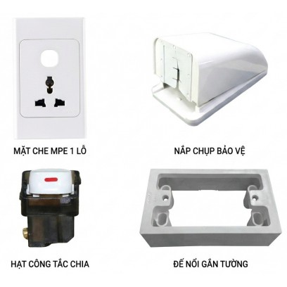 Bộ Ổ Cắm Công Tắc MPE A20USMXN A223S A30/1 A6K01 Nắp Đậy Chống Nước