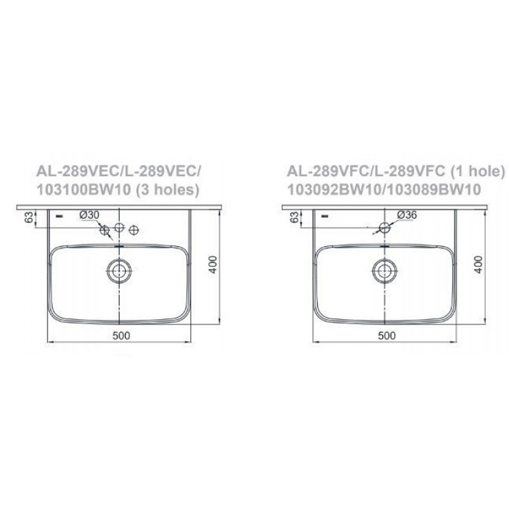 Chậu rửa mặt lavabo Inax AL-289V treo tường Aqua Ceramic 500x400 mm ...