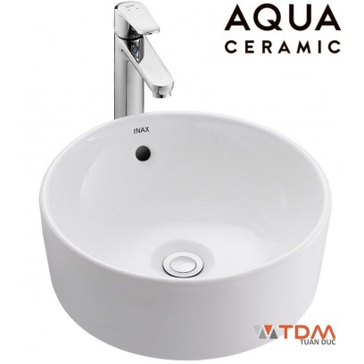 Chậu Rửa Lavabo Inax AL-295V (AL295V) Đặt Bàn Tròn Aqua Ceramic