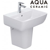 Lavabo Inax AL-312V/L-298VC Treo Tường Chân Ngắn Aqua Ceramic
