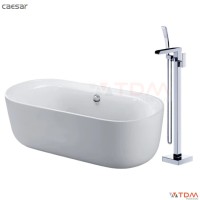 Combo Bồn Tắm Kèm Vòi CAESAR AT0770 + AS689C Đặt Sàn 1.75M