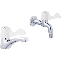 Combo Vòi Lavabo Và Vòi Gắn Tường Caesar B027C + WP027C