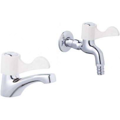 Combo Vòi Lavabo Và Vòi Gắn Tường Caesar B027C + WP027C
