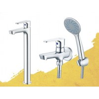 Combo Caesar B061CU + S063C Vòi Lavabo Và Sen tắm Lạnh