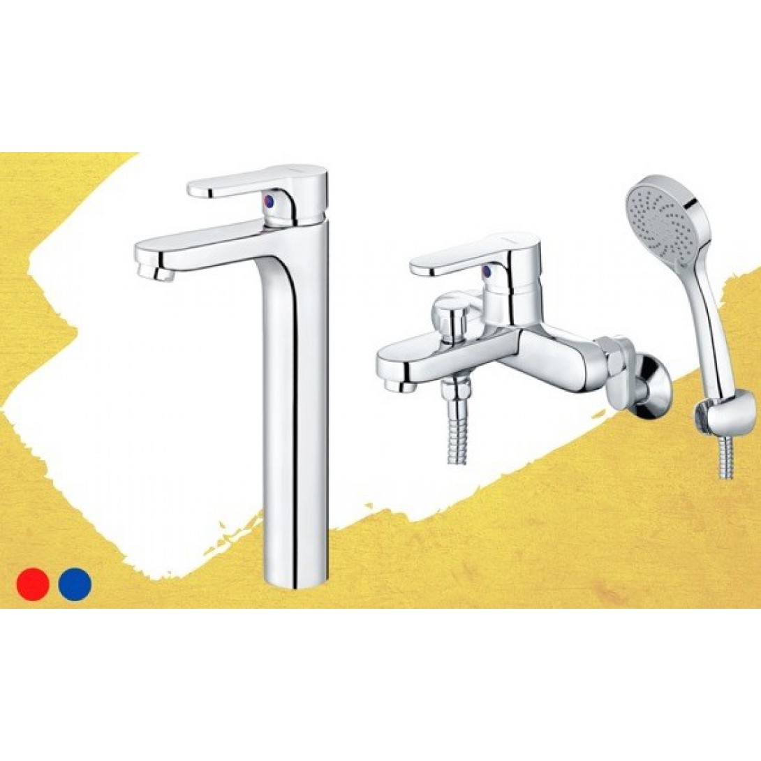 Combo Caesar B571CU + S573C Vòi Lavabo Và Sen Tắm Nóng Lạnh