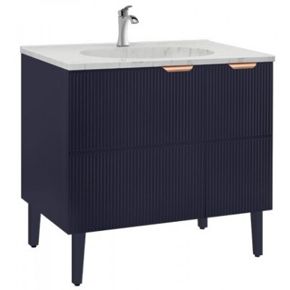 Bộ Tủ Lavabo Moen BC3001-002BL + BC3004-102 Dòng Shaker Màu BLUE - Tuấn Đức