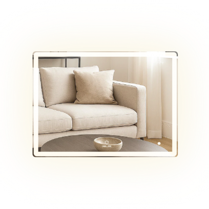 Gương Led GLS BM35R66 Dòng True Beauty Chữ Nhật Ánh Sáng Ngoài 800x600