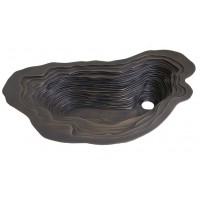 Chậu Lavabo Kanly BS005 Âm Bàn Đồng Thau Kiểu "Ruộng Bậc Thang" 680x410 mm