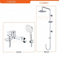 Bộ Vòi Sen Cây Caesar BS125+S393C Nóng Lạnh