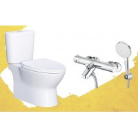 Combo Sen Vòi Bồn Cầu Caesar TS617 + CD1320 Nhiệt Độ