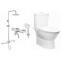 Combo Sen Vòi Bồn Cầu Caesar BS126+TS617+CD1320 Nóng Lạnh