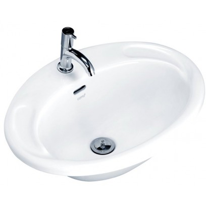 Chậu Rửa Lavabo COTTO C007  Âm Bàn Dương Vành