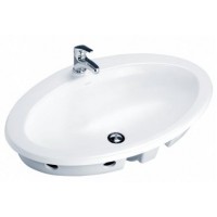 Chậu Rửa Lavabo COTTO C019 Ellipse Dương Vành