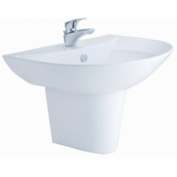 Chậu Lavabo treo tường COTTO C02197/C4219 Chân Ngắn