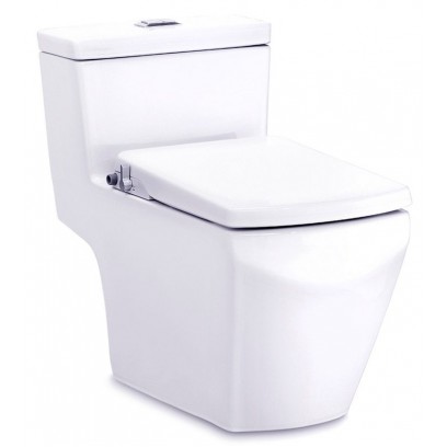 Bàn Cầu 1 khối COTTO C107127(CN) Tetragon Nắp Rửa Cơ