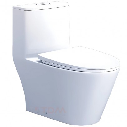 Bồn Cầu CAESAR C1363 (CD1363) Một Khối Nắp Êm
