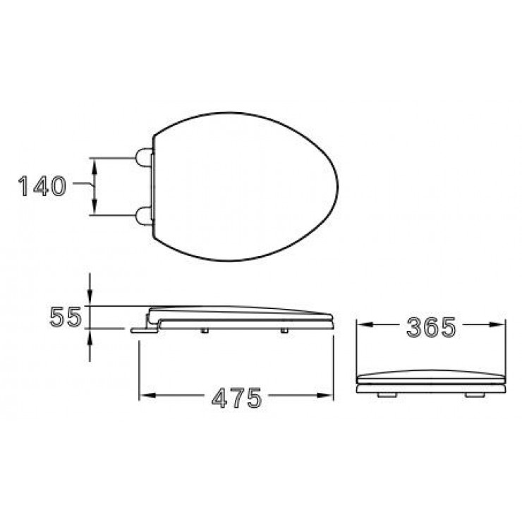 Nắp Êm Bồn Cầu Cotto C91311 (C1371, C13330, C13440, C1053) - Tuấn Đức