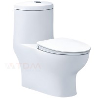 Bồn Cầu CAESAR C1375 (CD1375) Một Khối Nắp Êm