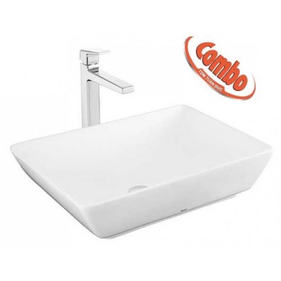 COMBO12A TOTO Bộ Lavabo LT1735#XW + Vòi TLG10305V Nóng Lạnh