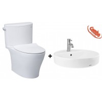 COMBO12B TOTO Bộ Bồn Cầu CS767RT8#XW + Lavabo LT700CTR#XW