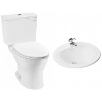 COMBO13C TOTO Bộ Bồn Cầu CS735DT10#XW + Lavabo L501C#XW