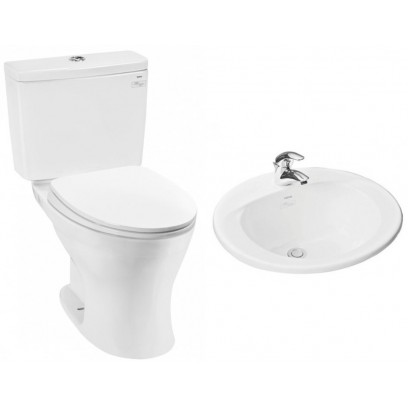  COMBO13C TOTO Bộ Bồn Cầu CS735DT10#XW + Lavabo L501C#XW