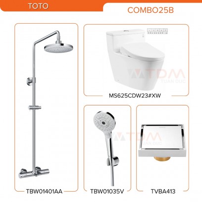 TOTO COMBO25B: MS625CDW23#XW, TBW01401AA, TBW01035V, TVBA413