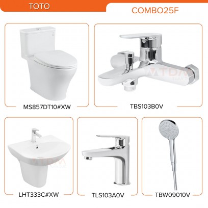 TOTO COMBO25F: MS857DT10#XW, LHT333C#XW, TLS103A0V, TBS103B0V, TBW09010V
