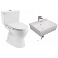 COMBO4NEW TOTO Bộ Bồn Cầu CS302DT10#W + Lavabo LT328C#XW Treo Tường