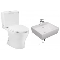COMBO5NEW TOTO Bộ Bồn Cầu CS326DT10#XW + Lavabo LT328C#XW Treo Tường