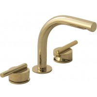 Vòi Lavabo COTTO CPF202A#GR2 Nóng Lạnh Màu Vàng Quil 3 Lỗ