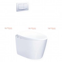 Bồn Cầu Treo Tường CAESAR CPT1505/TAF060 Nắp Rửa Cơ