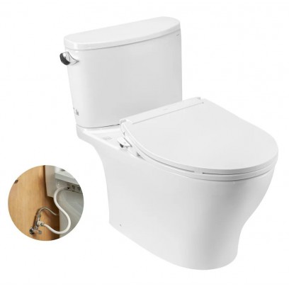 Bồn Cầu TOTO CS767RE6#XW 2 Khối Nắp Rửa Cơ Ecowasher TCW11S - Tuấn Đức