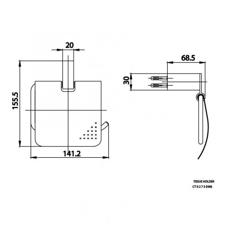 Móc Giấy Vệ Sinh Cotto CT0273#BL(HM) cao cấp - Tuấn Đức