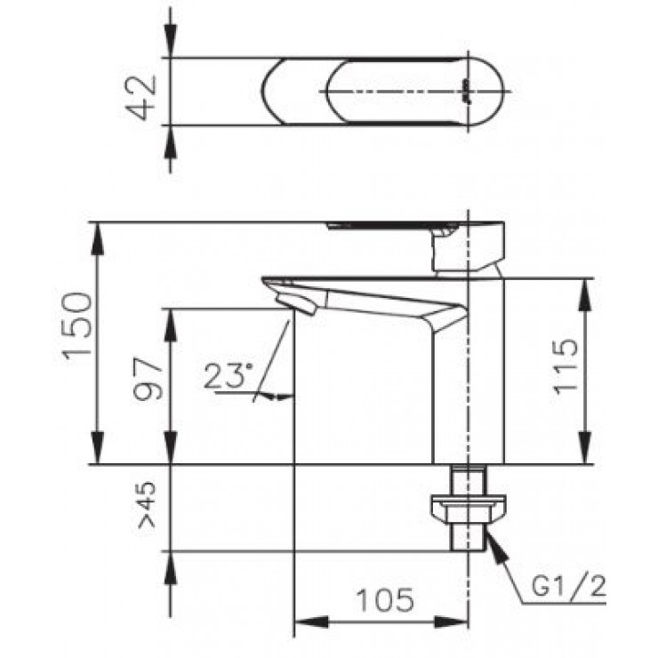 Vòi Lavabo COTTO CT1176A WALTZ Lạnh