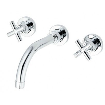 Vòi Lavabo COTTO CT237C16 Cross Nóng Lạnh Gắn Tường 
