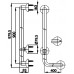 Thanh Tay Vịn Cotto CT727L#WH Thép Bọc Nhựa Chữ L 400x900 mm