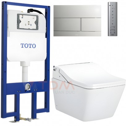 Bồn Cầu TOTO CW522EA/TCF804C2Z/WH172AAT/MB171M#SS Nắp Điện Tử Treo Tường Tự Xả Nước
